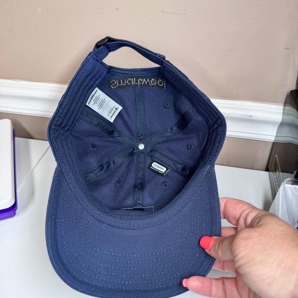 Smartwool NWT Deep Navy Logo 100% Cotton Ball Cap Hat - Picture 3 of 9